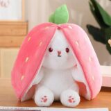 Scented Plush Bunny - strawberry to rabbit transforming toy