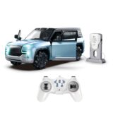 Electric SUV RC Car with opening doors, LED lights and EV charging station