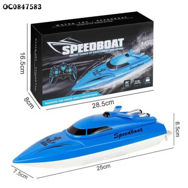 High Quality 2.4G 4CH RC Speedboat – High Speed Remote Control Boat for Adults & Kids