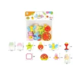 Baby Rattle Teether Set - colorful rattles and teethers in star and butterfly shapes