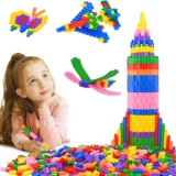 Creative Building Blocks Set - Colorful Construction Toy for Kids 8 Creative Building Blocks Set - colorful interlocking blocks for towers, butterflies, and airplanes