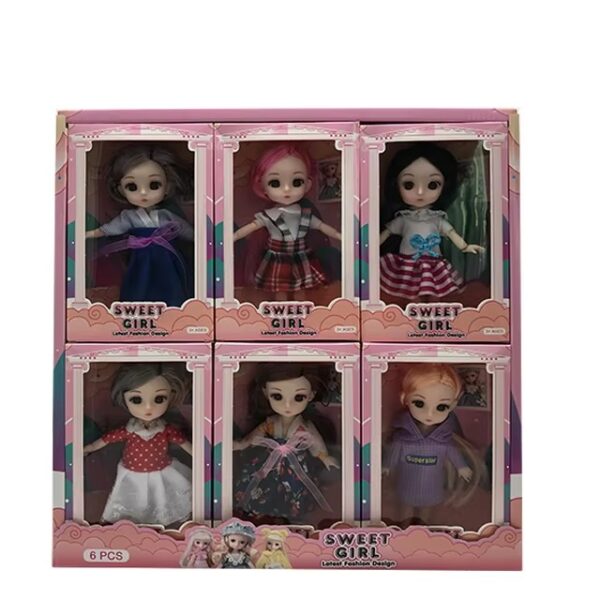 Mini Doll Toys for Girls with All Kinds Clothes Small Toy Doll