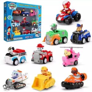 Patrol Dogs Mini Vehicle Set of 9 rescue toy cars with dog characters