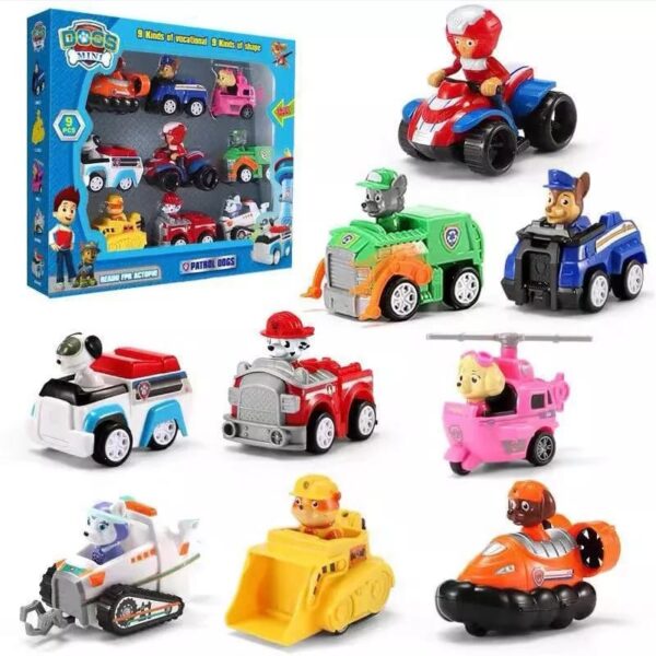 6/9 Figure Paw Patrol Character Dogs Cars For Kids