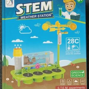 STEM Weather Station Science Kit with wind vane, rain gauge, and plant pots