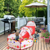 Kids Play Tent with Tunnel and colorful ball pit for indoor and outdoor play