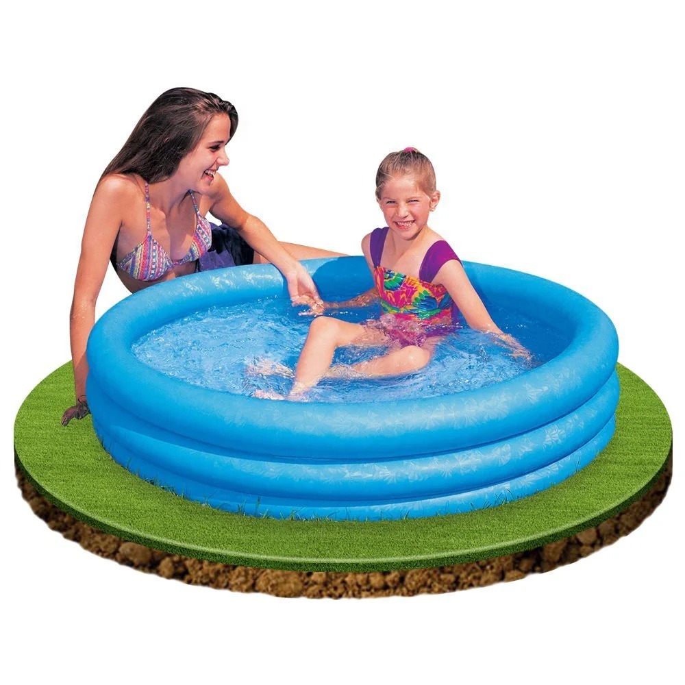 Inflatable Three-Ring Kiddie Pool - Outdoor Water Play Pool | 3.5 Feet+ x 0.5 Feet+ 1 Inflatable Three-Ring Kiddie Pool - Outdoor Water Play Pool | 3.5 Feet+ x 0.5 Feet+